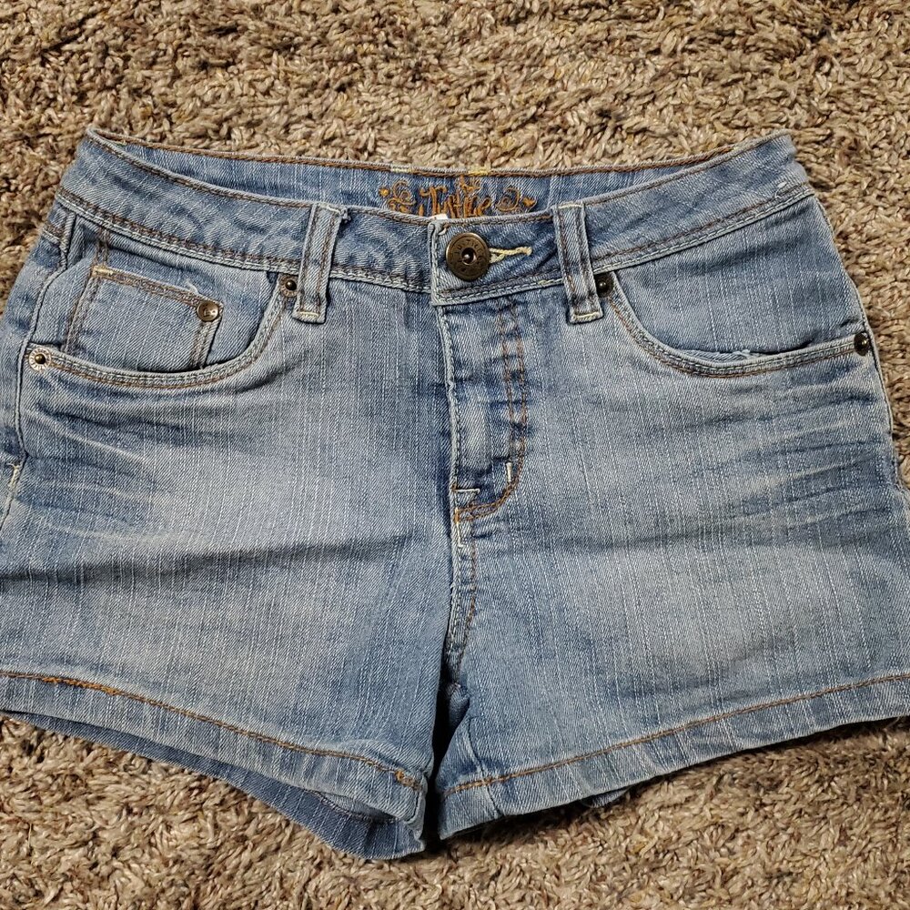 Kids Girls Denim Shorts by Justice Size 10 Regular